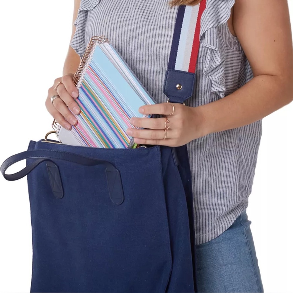 Erin Condren Navy Blue Planner Tote Bag